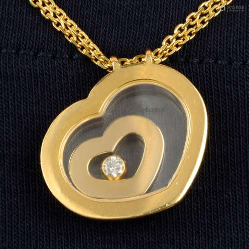 An 18ct gold brilliant-cut diamond 'Happy Spirit' heart pend...