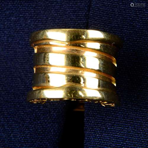 A pair of 18ct gold 'B.Zero1' cufflinks, by Bulgari.