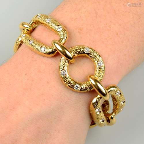 A textured bracelet,