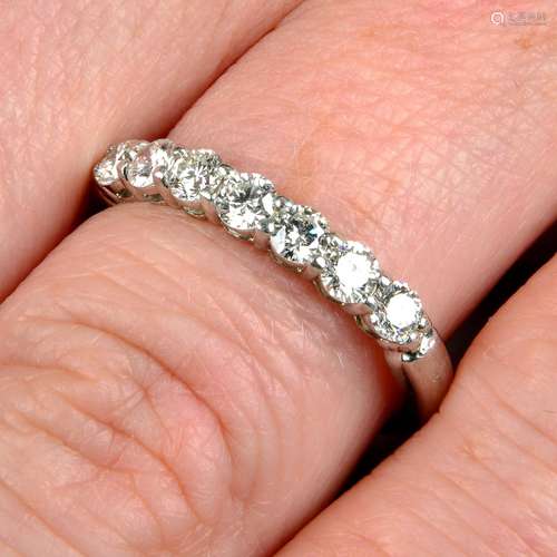 A brilliant-cut diamond seven-stone 'Embrace' ring, by Tiffa...