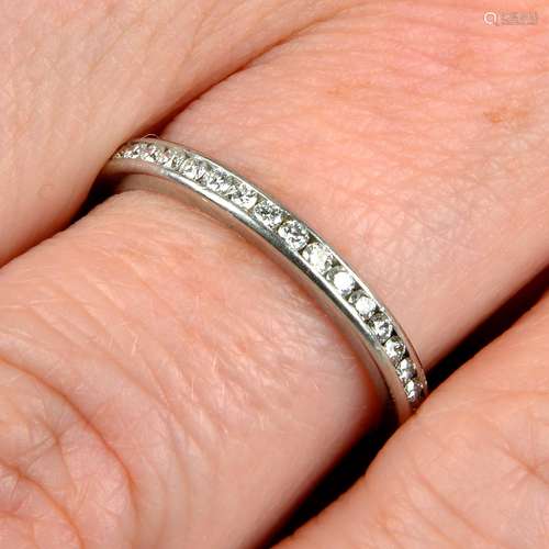 A platinum brilliant-cut diamond full eternity ring, by Tiff...