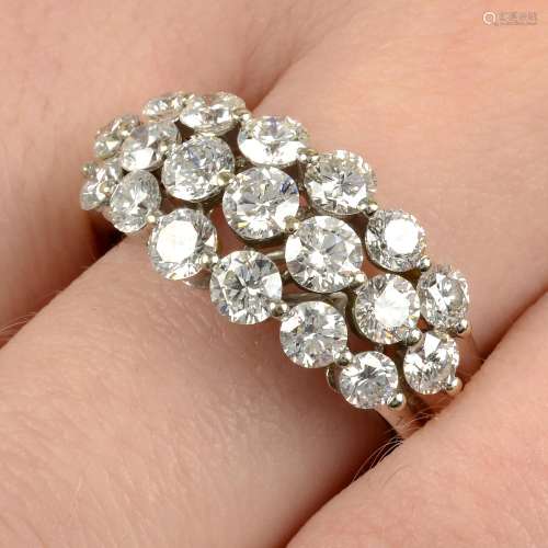 A brilliant-cut diamond dress ring.