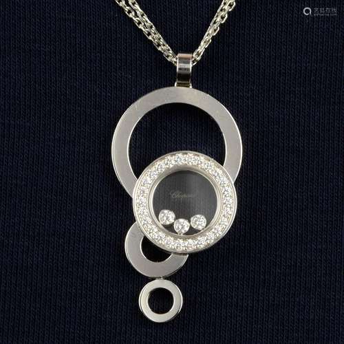 An 18ct gold diamond 'Happy Bubbles' pendant, with chain, by...