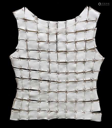 Fiona Wong, porcelain vest, fired white porcelain, 36cm high...