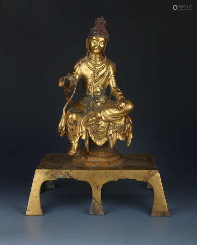 Old Collection. Gilt Copper Buddha