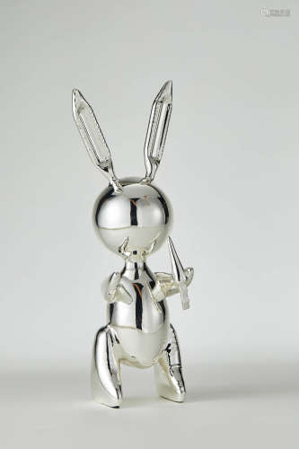 Jeff Knoos   银色气球兔  全球限量500件，带COA证书及编号 合金电...