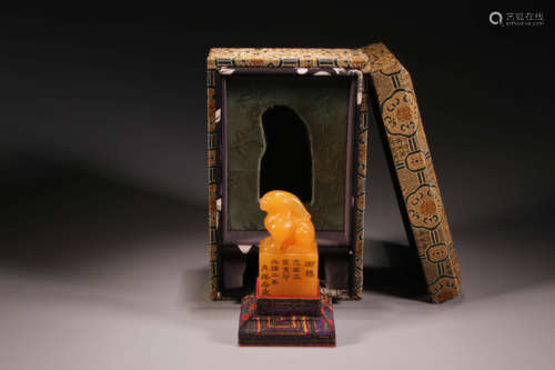 A Carved Beast Tianhuang Stone Seal