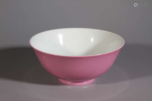 A Carmine Glazed Porcelian  bowl