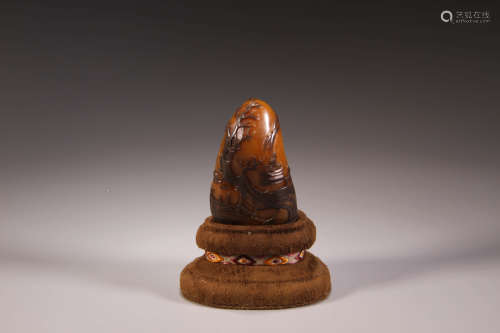 A Carved Elder Man Tianhuang Stone Seal