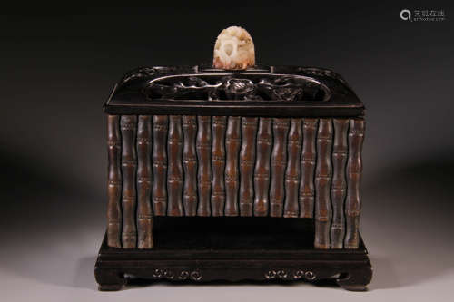 A Bronze Bamboo Pattern Incense Burner