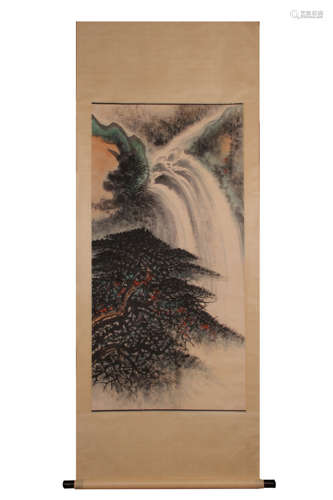 A Chinese Landscape Painting, Li Xiongcai Mark