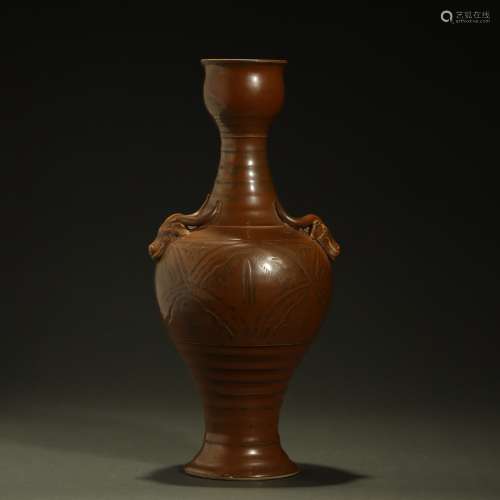 A RARE DING-TYPE RUSSET-GLAZED VASE,SONG DYNASTY