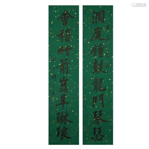 XU NAIPU,A PAIR OF CHINESE PAINTING AND CALLIGRAPHY