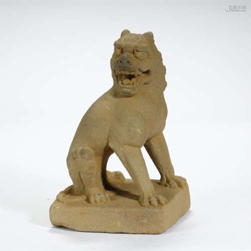 TANG DYNASTY,STONE CARVED MYTHICAL BEAST