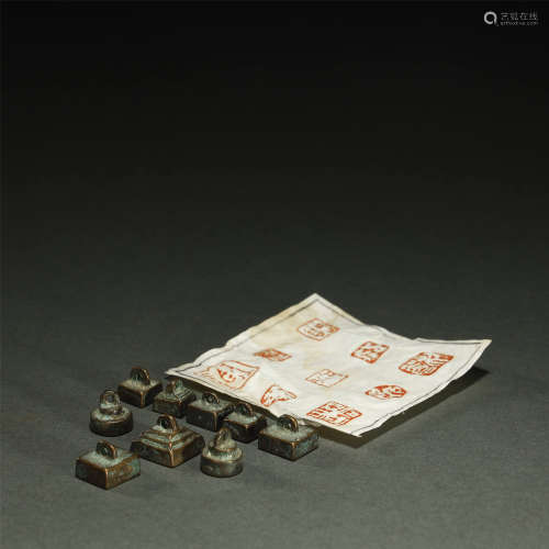 ANCIENT CHINESE,A SET OF BRONZE SEALS