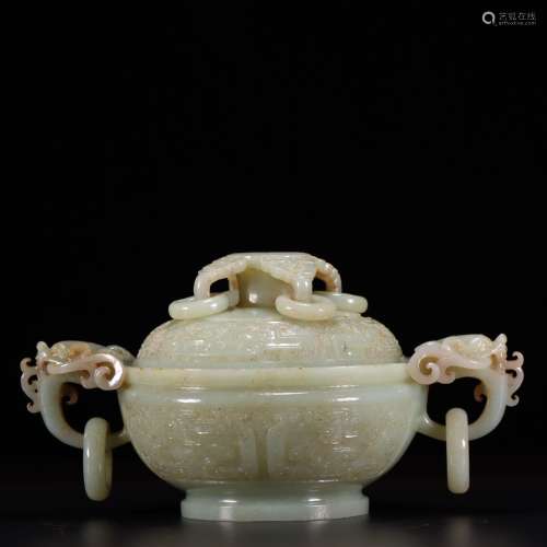 ANCIENT CHINESE,A FINE HETIAN JADE 
