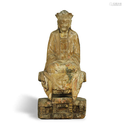 QING DYNASTY,WOOD CARVING BUDDHA STATUE