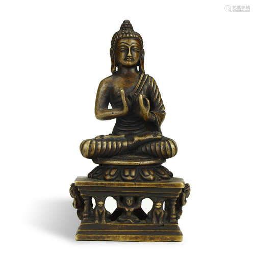 OLD TIBETAN ALLOY BRONZE BUDDHA STATUE,QING DYNASTY