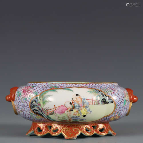 QING DYNASTY,FAMILLE-ROSE BRUSH WASHER