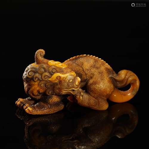 TIANHUANG STONE MYTHICAL BEAST,QING DYNASTY