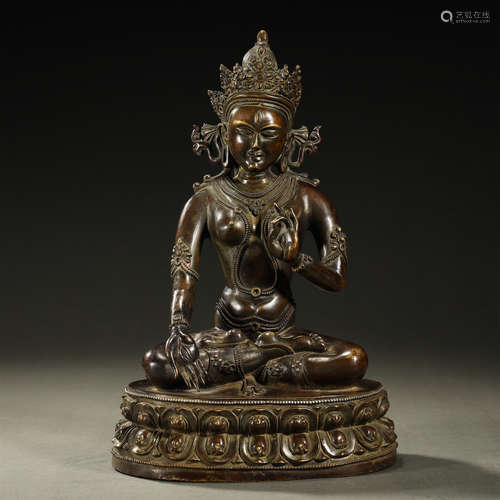 TIBETAN ALLOY COPPER BUDDHA STATUE,QING DYNASTY