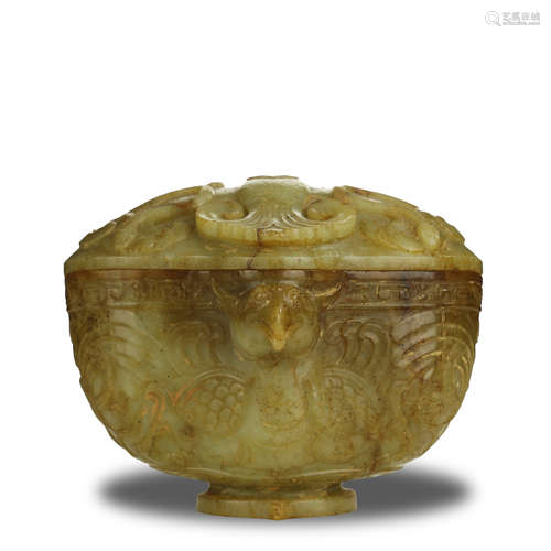 WARRING STATES PERIOD OF CHINA,A FINE WHITE AND RUSSET JADE ...