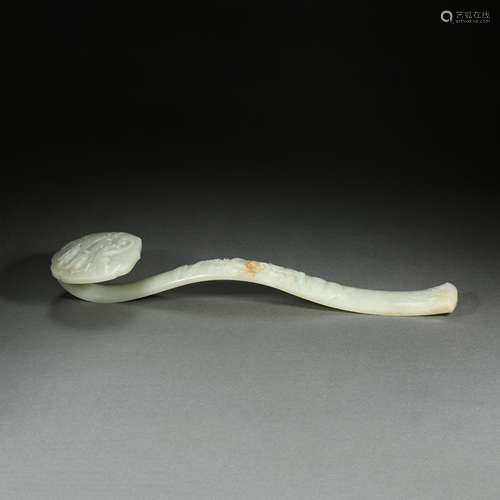 CHINESE QING DYNASTY HETIAN JADE RUYI