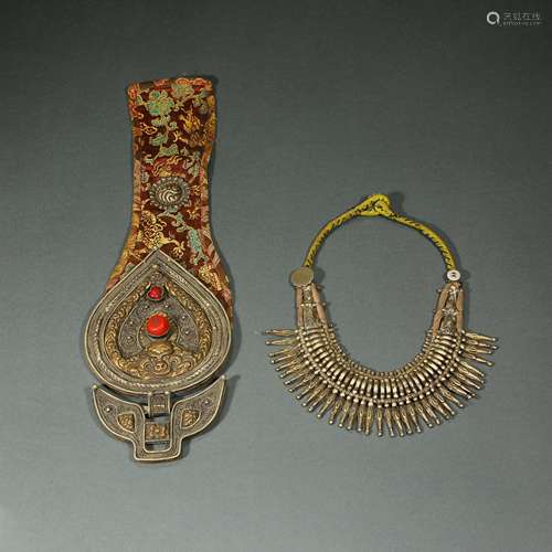 CHINESE SILVER GILT NECKWEAR