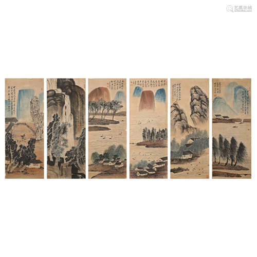 A SET OF CHINESE PAINTING AND CALLIGRAPHY BY QI BAISHI