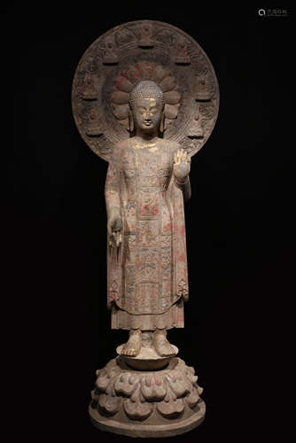 BUDDHIST STATUE, NORTHERN QI DYNASTY, CHINA