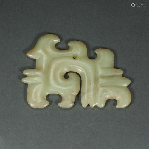 CHINESE RED MOUNTAIN CULTURE JADE PENDANT