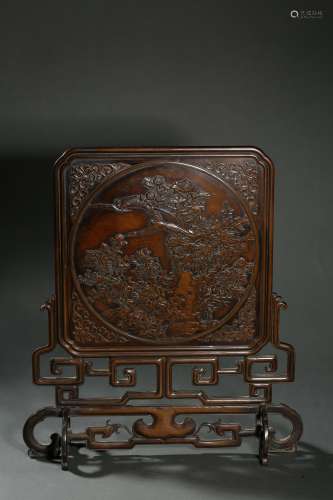 CHINESE QING DYNASTY COPPER SCREEN