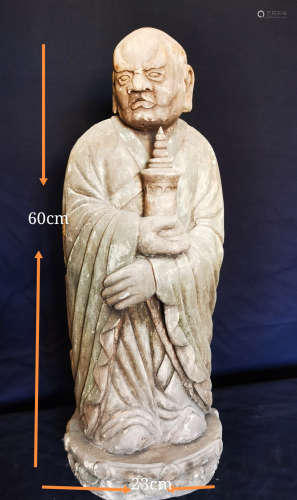CHINESE WOODEN BUDDHA FROM LIAO DYNASTY