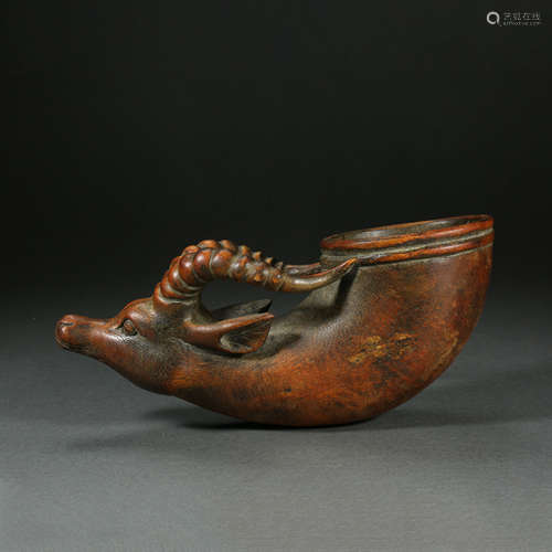 CHINESE QING DYNASTY AGARWOOD CUP