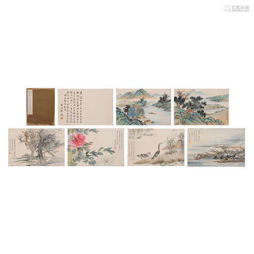 CHINESE PAINTING AND CALLIGRAPHY BY WU HUFAN, PAN JINGSHU