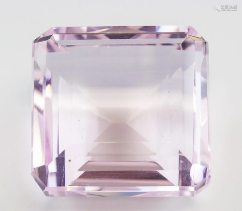 110.95ct Emerald Cut Pink Natural Amethyst GGL