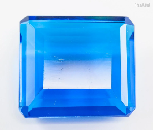 131.65ct Emerald Cut Blue Tanzanite GGL