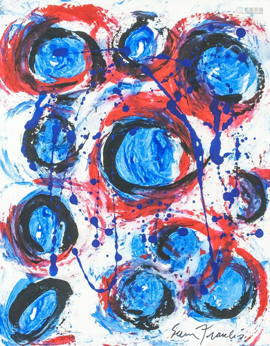 American Abstract Oil on Canvas Signed Sam Francis