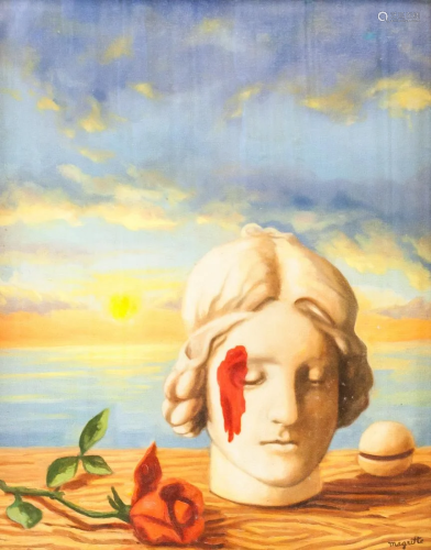 Belgian Oil on Canvas Sign Magritte KOOTZ GALLERY
