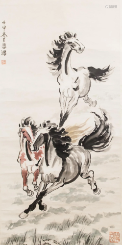 Xu Beihong 1895-1953 Chinese Watercolor on Paper