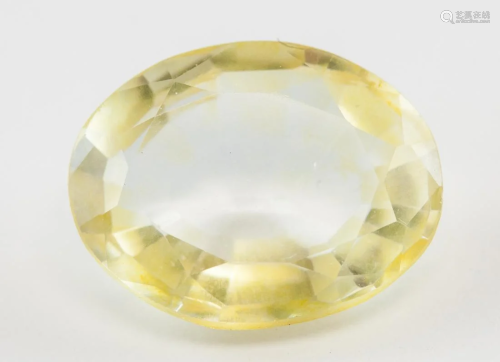 6.45ct Oval Cut Yellow Natural Sapphire GGL