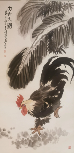 A CHINESE PAINTING OF COCK