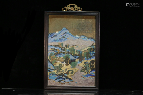 A CHINESE LACQUER CARVED CLOISONNE 