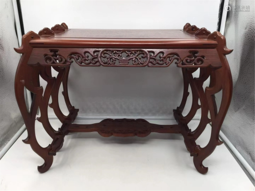 A CHINESE HARDWOOD PEDESTAL OR TABLE