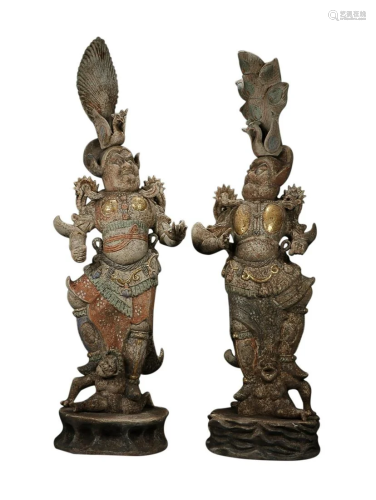 PAINTED FIGURE OF TIANWANG