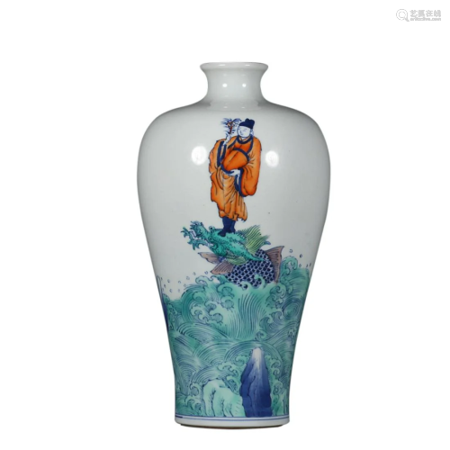 DOUCAI 'FIGURE STORY' MEIPING VASE