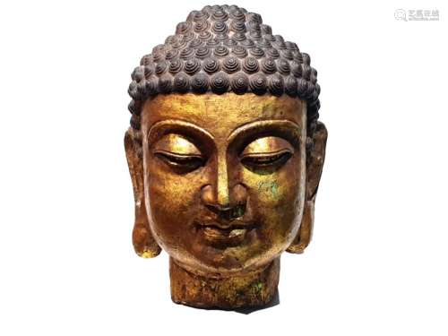 16th/17th Century Chinese Tibetan Gold Gilt Buddha