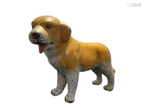 19th Century Chinese Cloisonné Dog