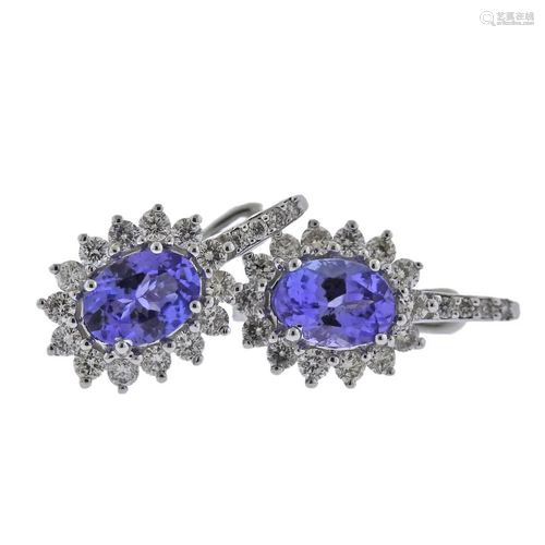 Kallati Tanzanite Diamond Gold Earrings