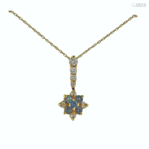 Mark Henry Alexandrite Diamond Gold Pendant Necklace